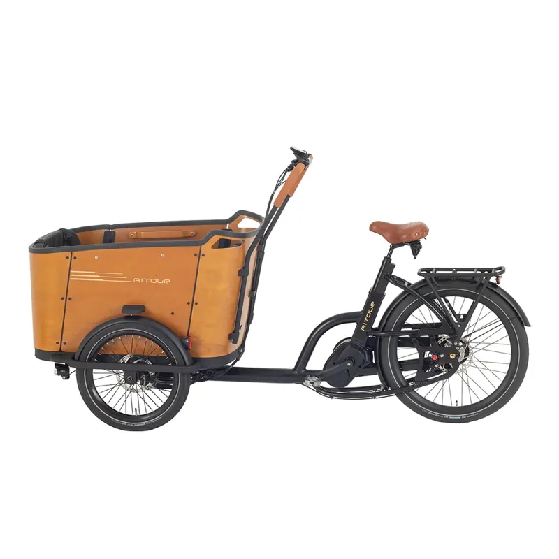 Aitour Cargo Bike - Family C 110Nm 630Wh Electric Cargo Bike Trike Wood-4